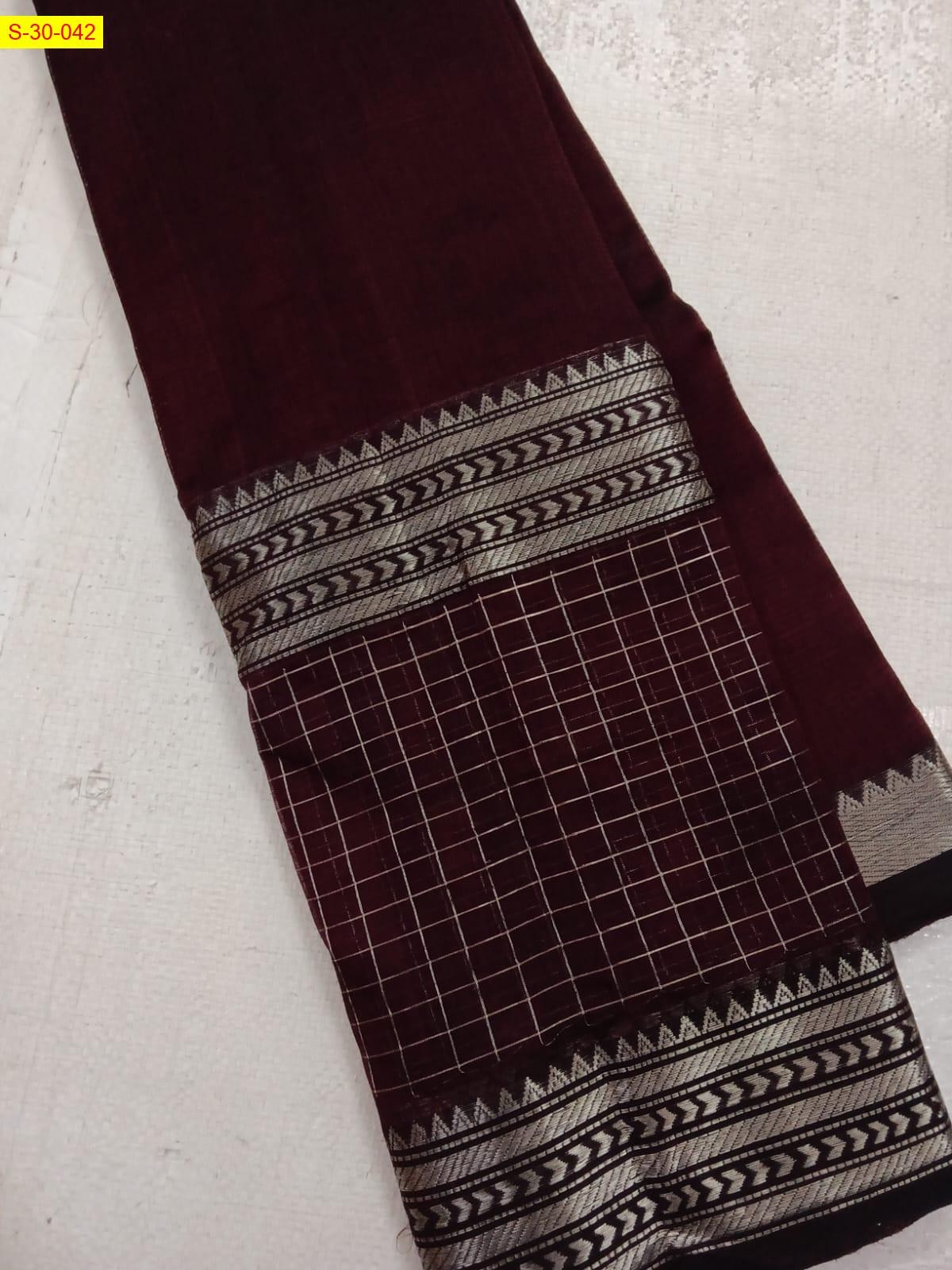 Wine Mangalagiri fancy silk sarees