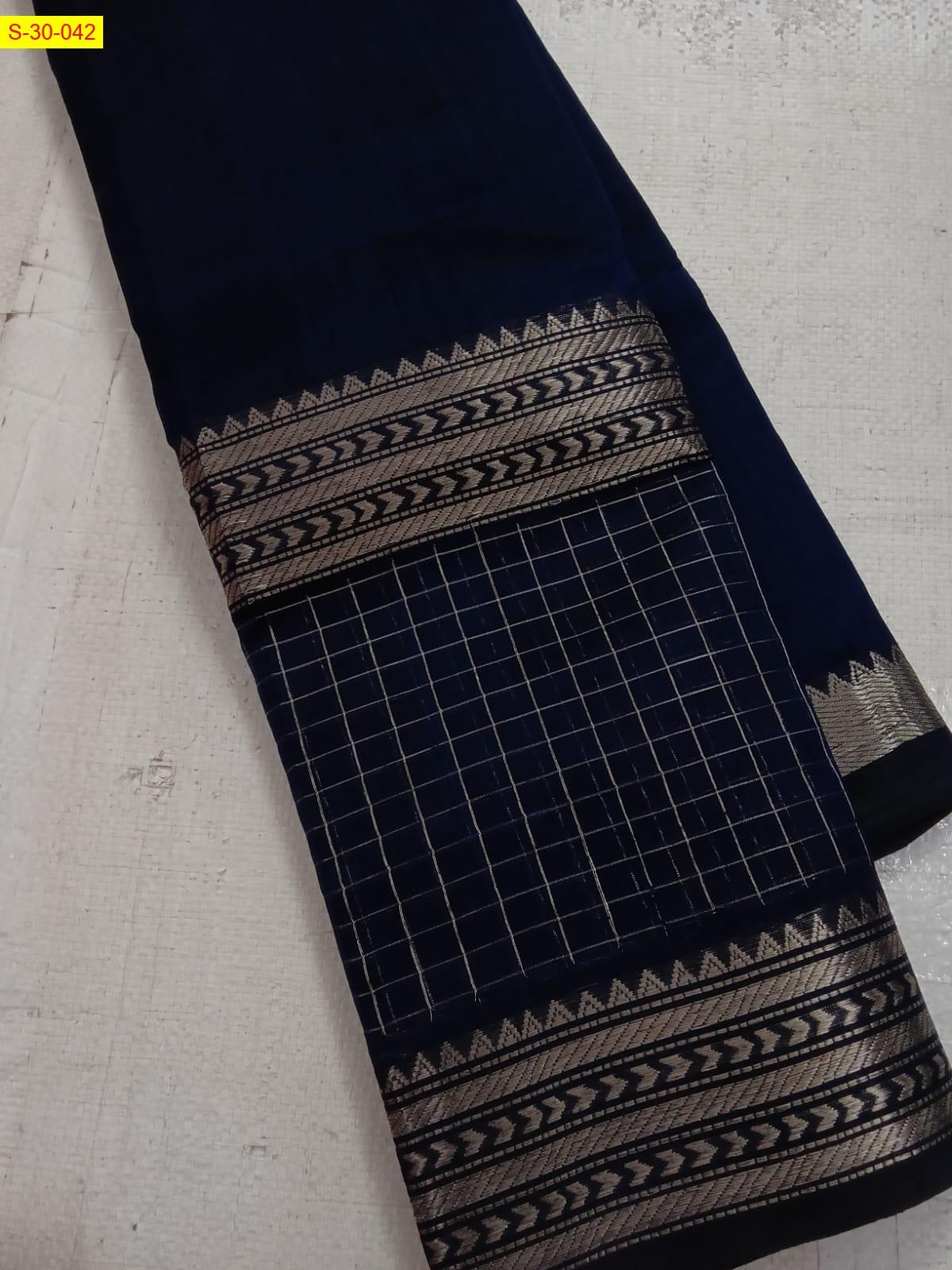 Black Mangalagiri fancy silk sarees