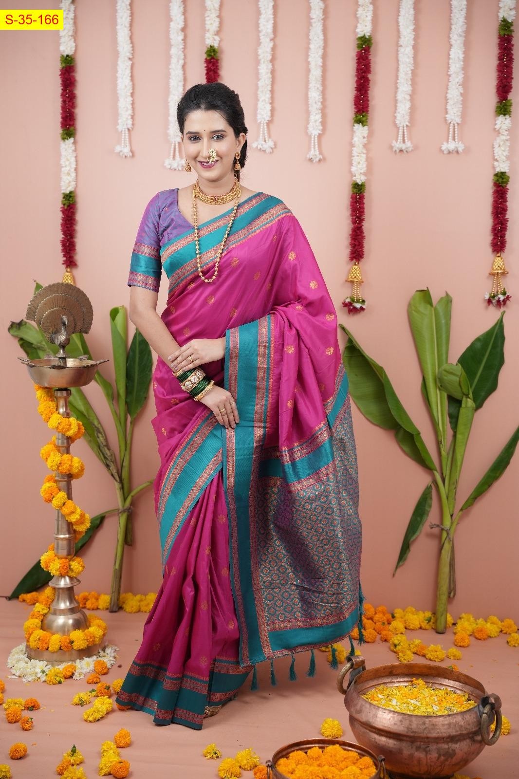 Rose Soft Fancy silk saree