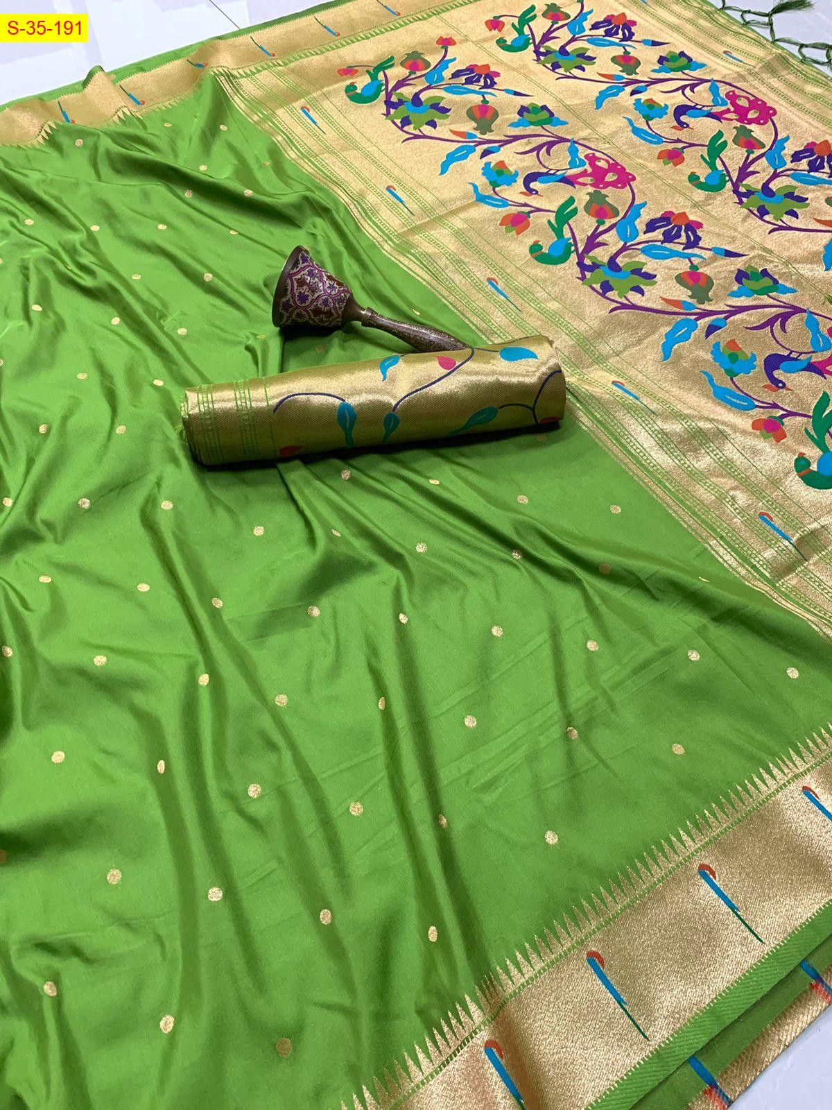 Green Paithani silk sarees