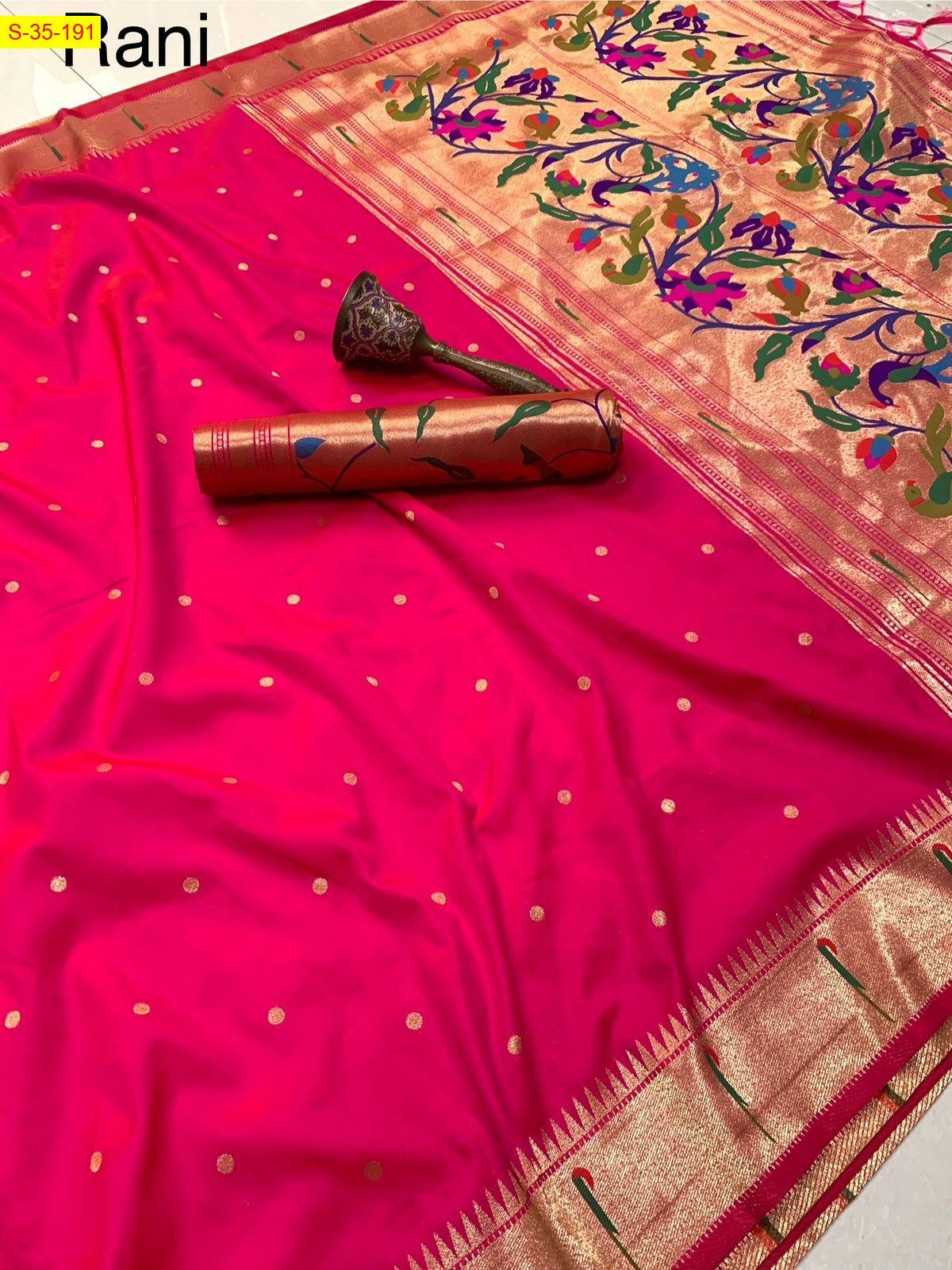 Red Paithani silk sarees