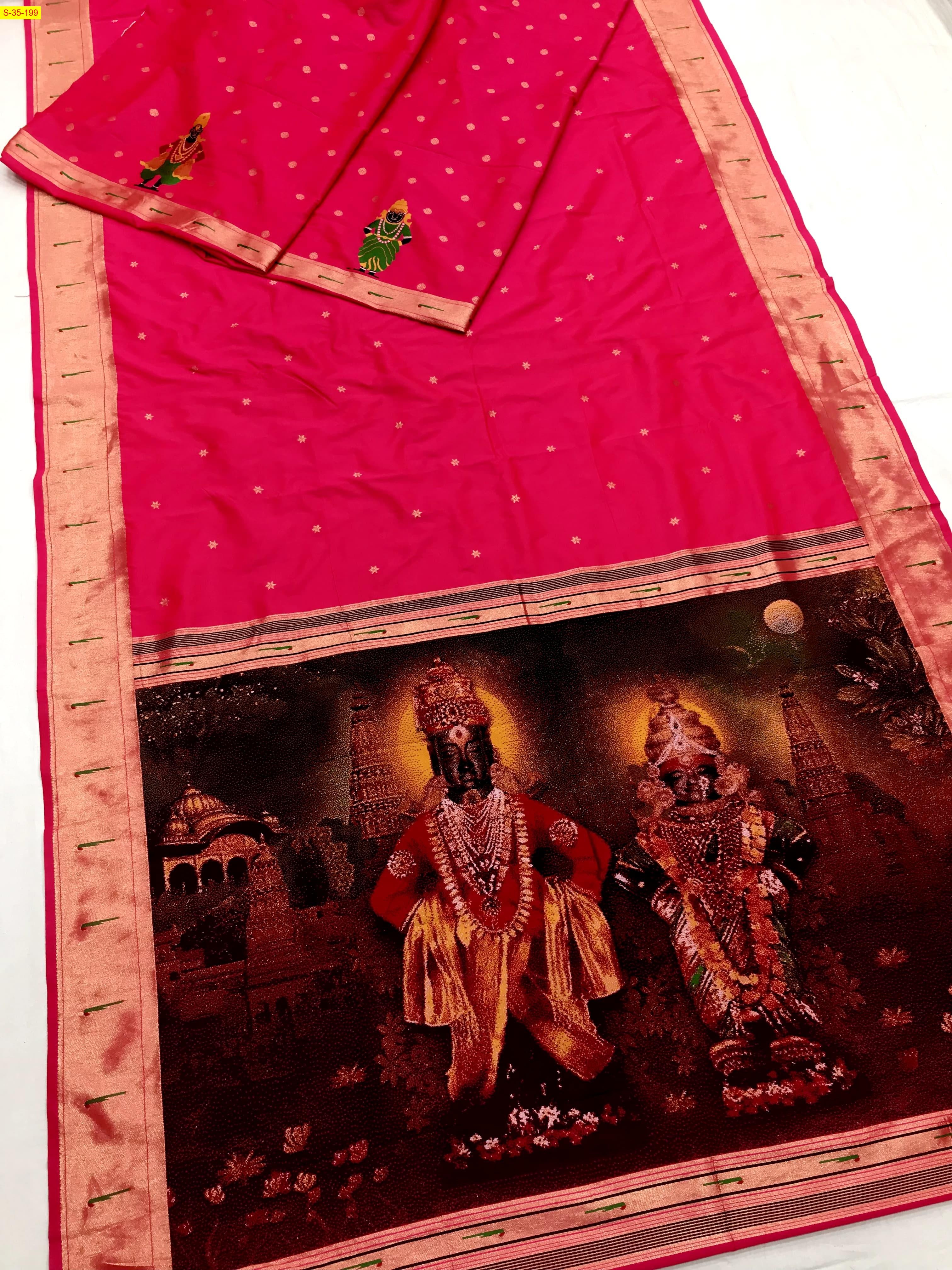 Pink Semi Silk Sarees with Jacquard Weaving saree