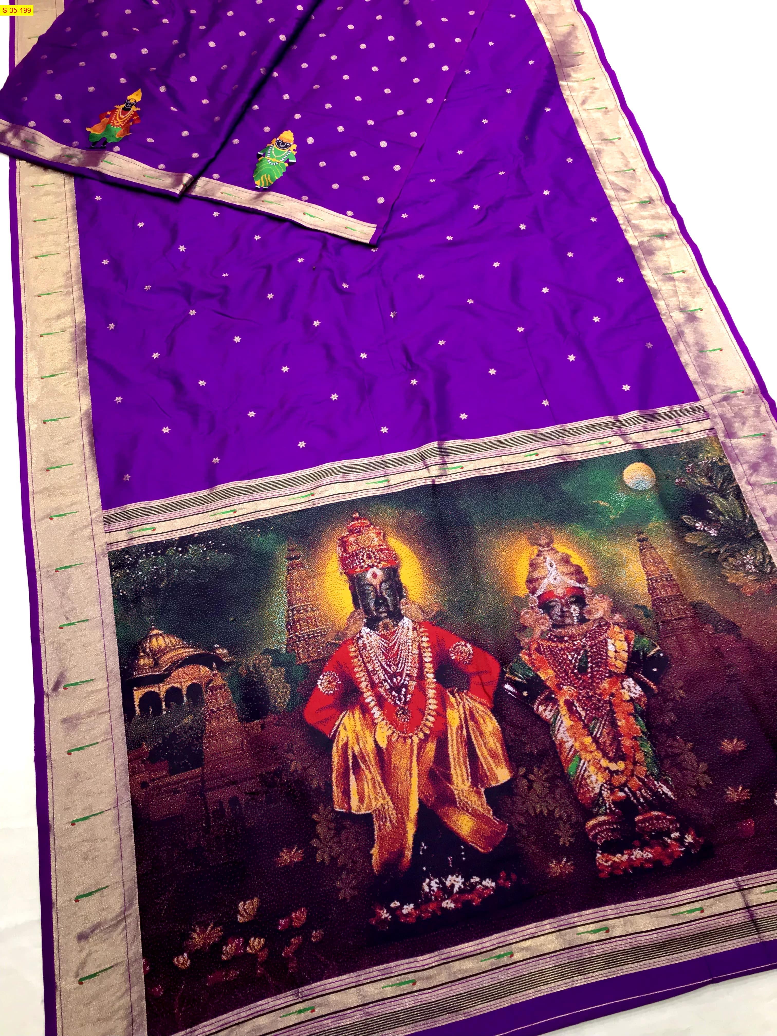 Voilet Semi Silk Sarees with Jacquard Weaving saree