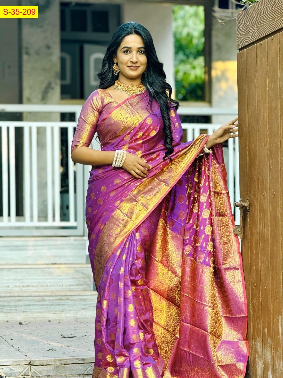 Pink Banaras fancy silk sarees