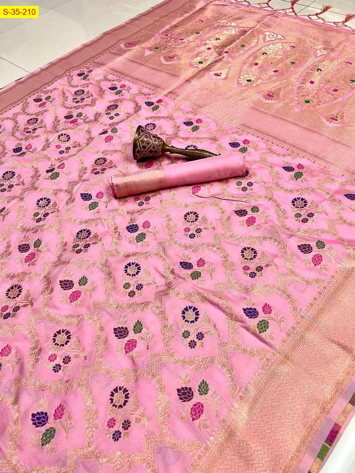 Light Pink Kanjivuram fancy silk sarees