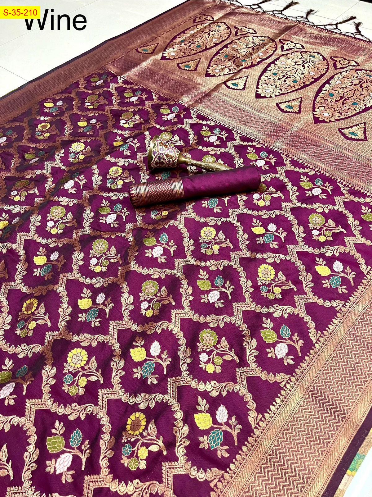 Wine Kanjivuram fancy silk sarees