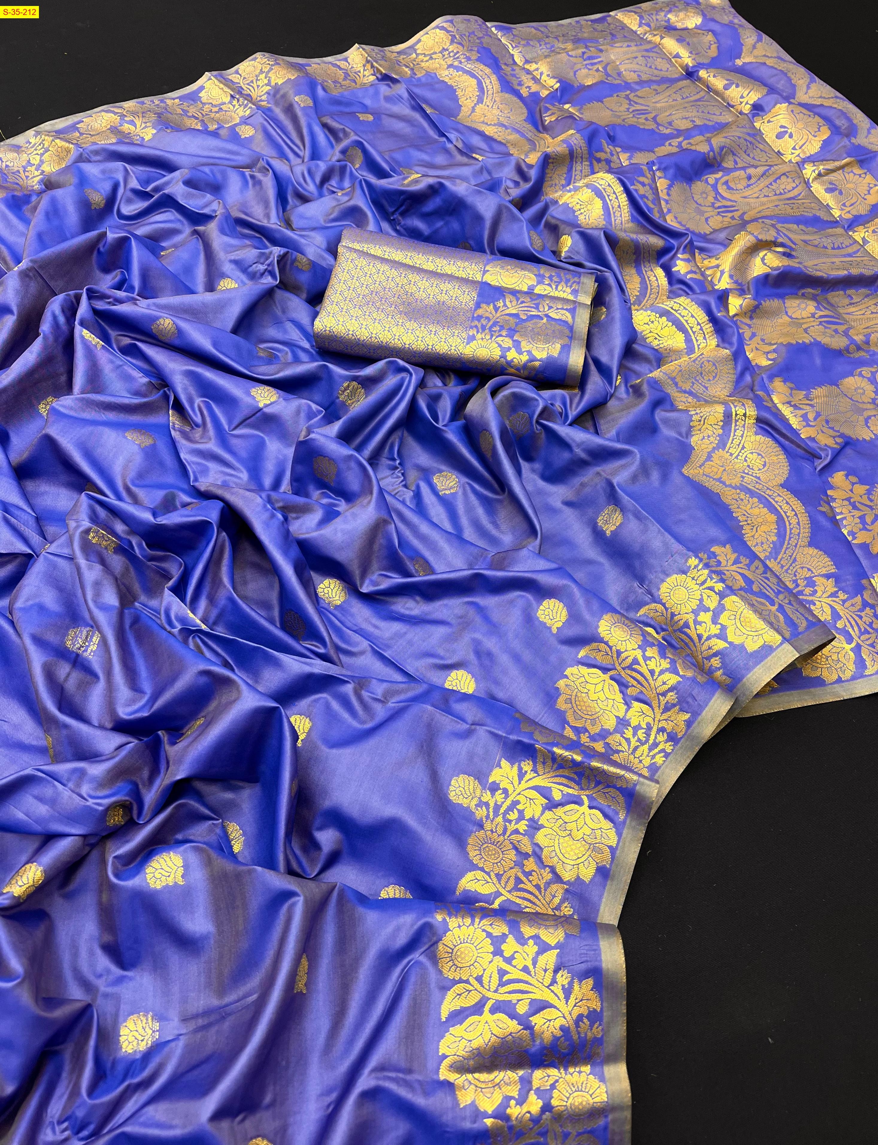 Blue Soft Fancy Banarasi silk sarees
