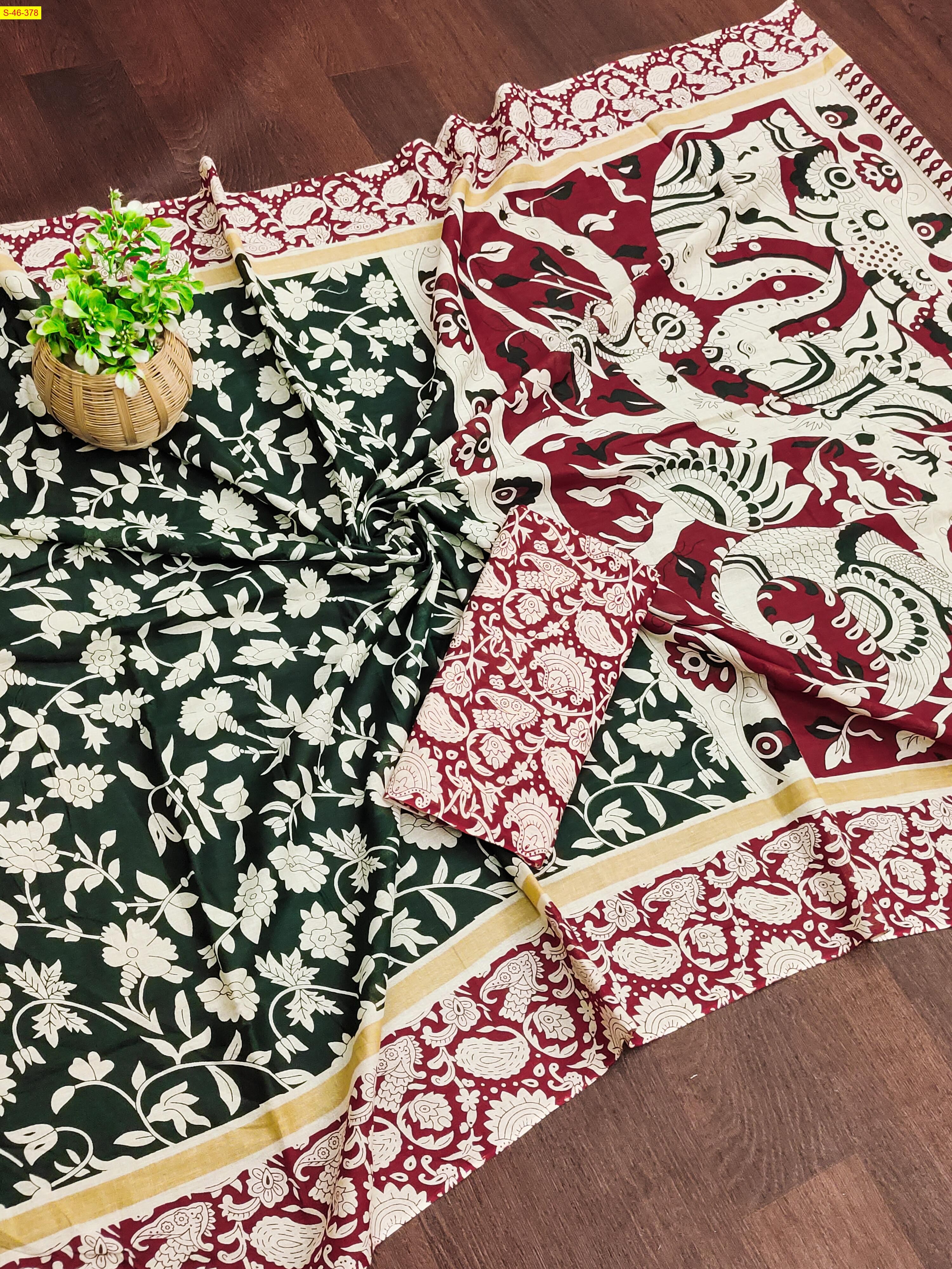 Black Mulmul fancy cotton sarees