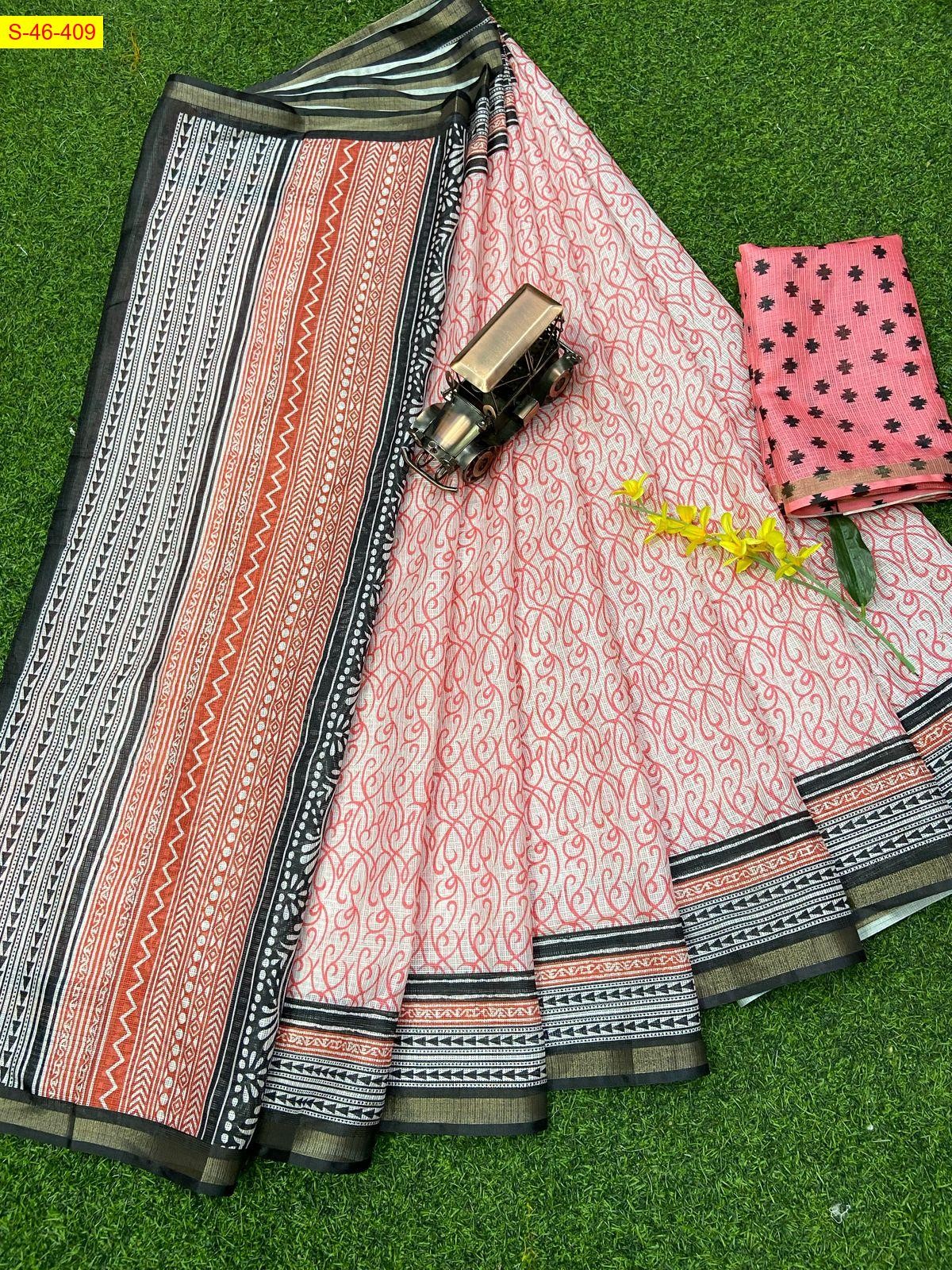 Multi color Soft kota doriya printed sarees