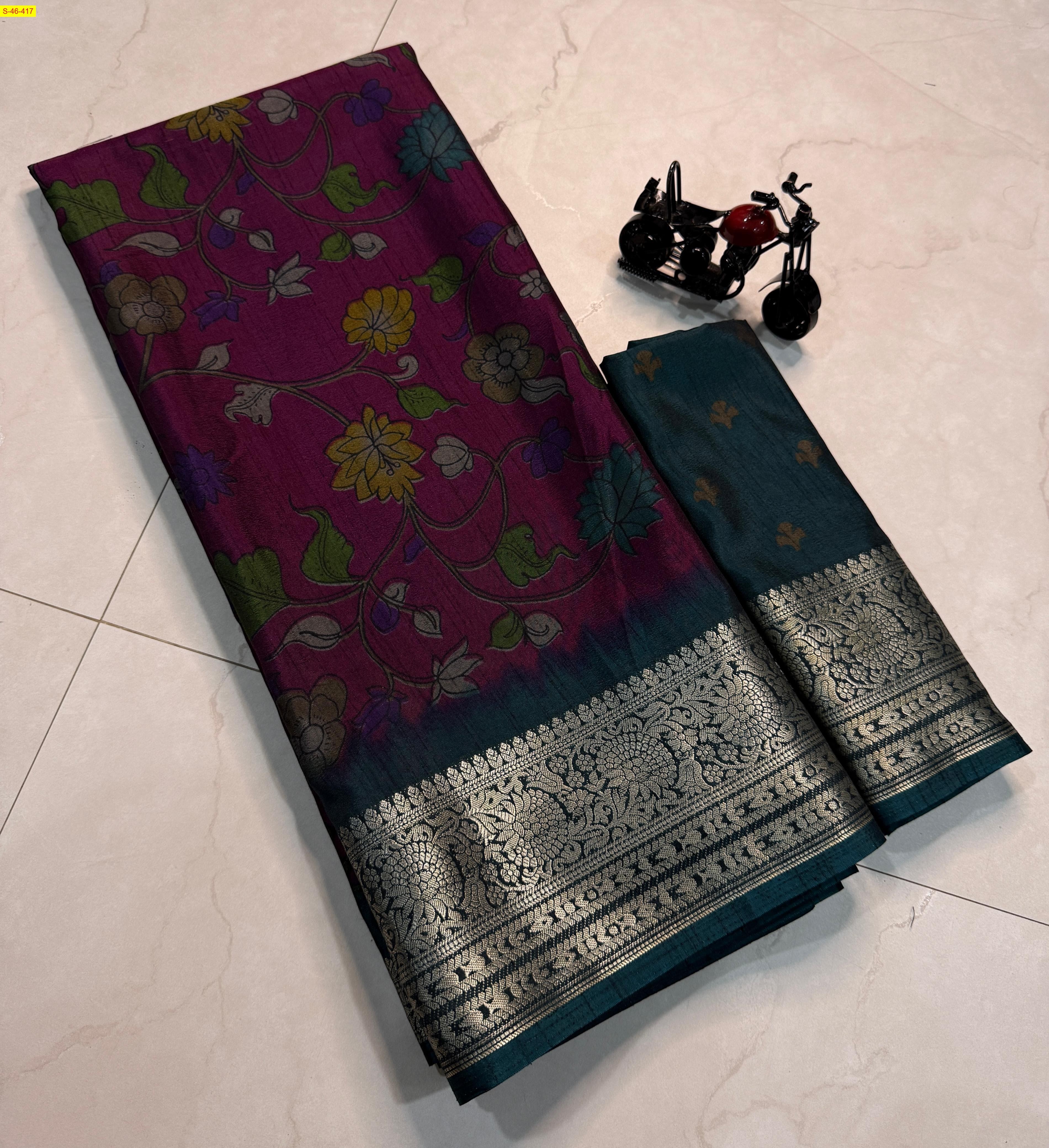 Purple Dola silk dual tone sarees 