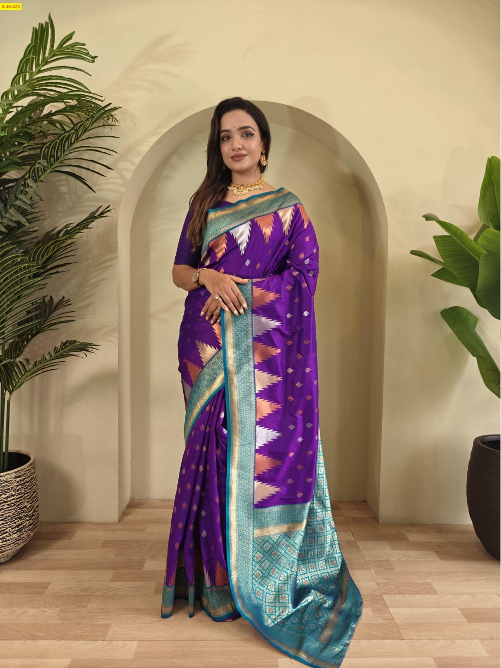 Semi kanchi silk saree