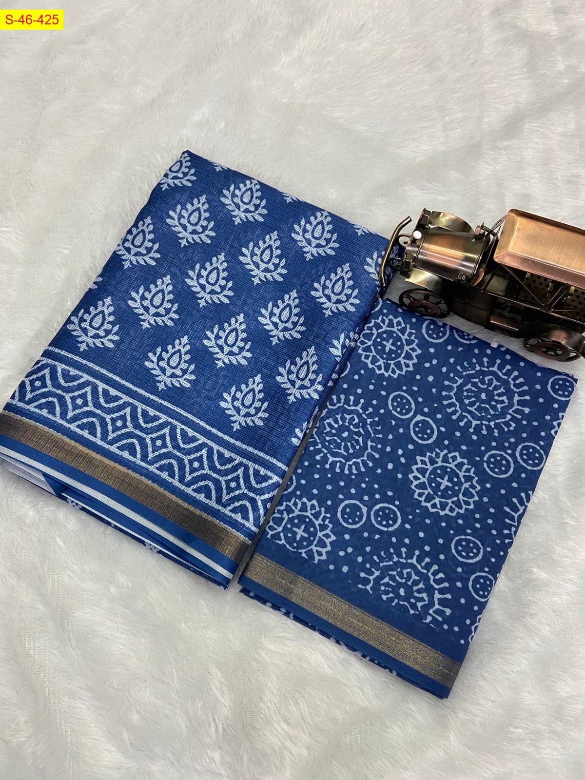Blue Kota doriya saree 