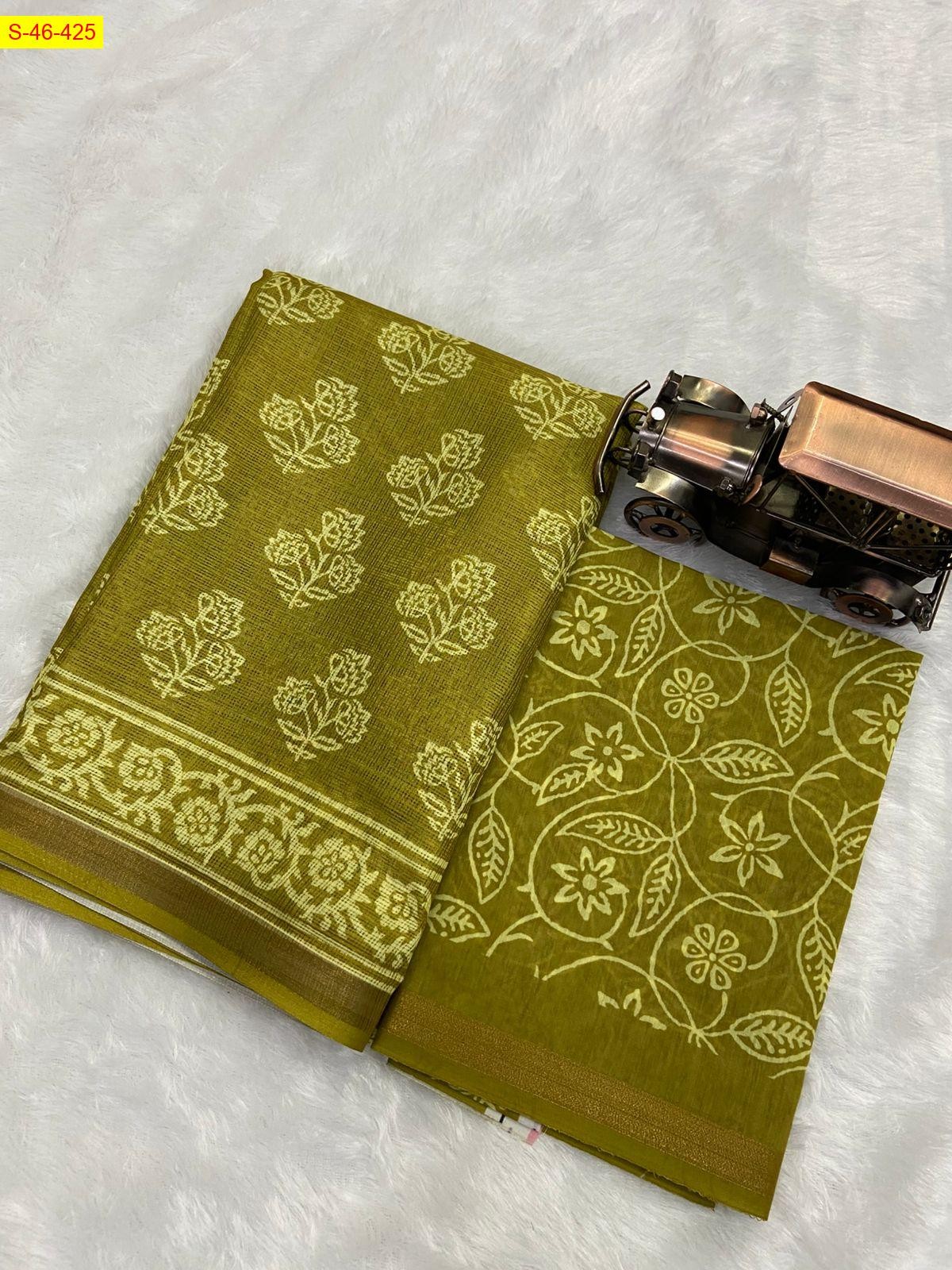 Green Kota doriya saree 
