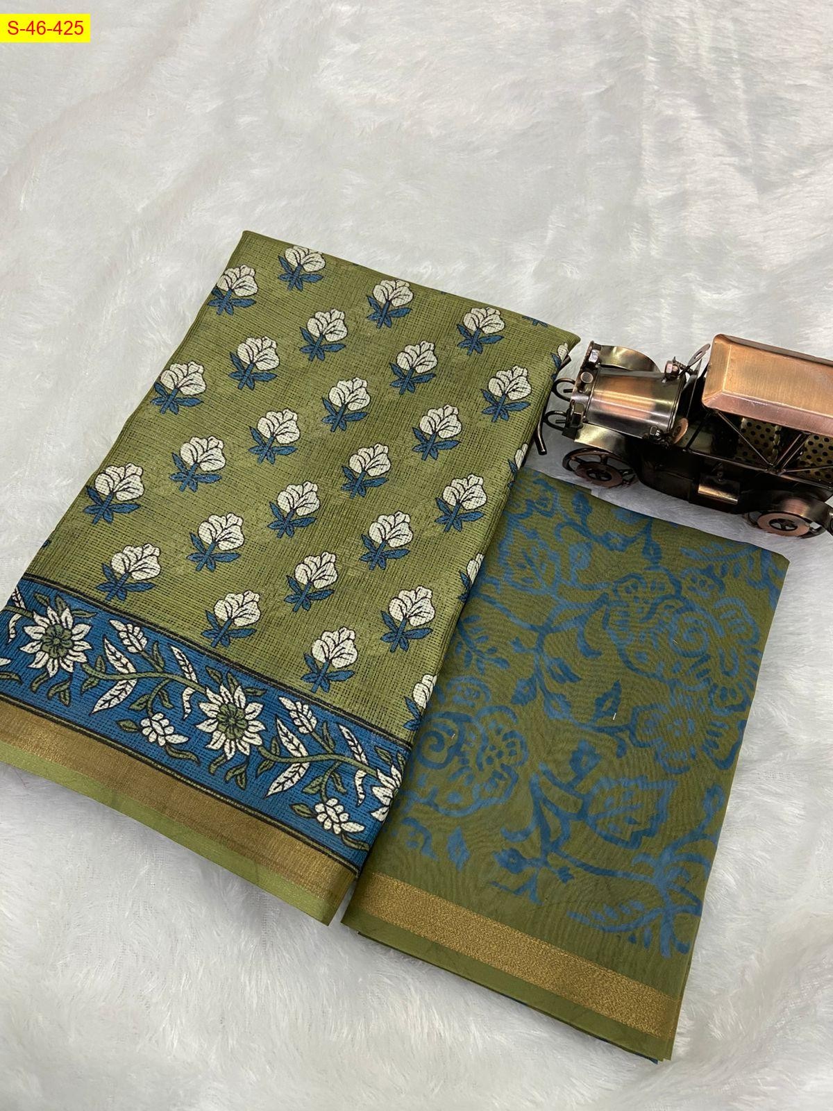 Green Kota doriya saree 