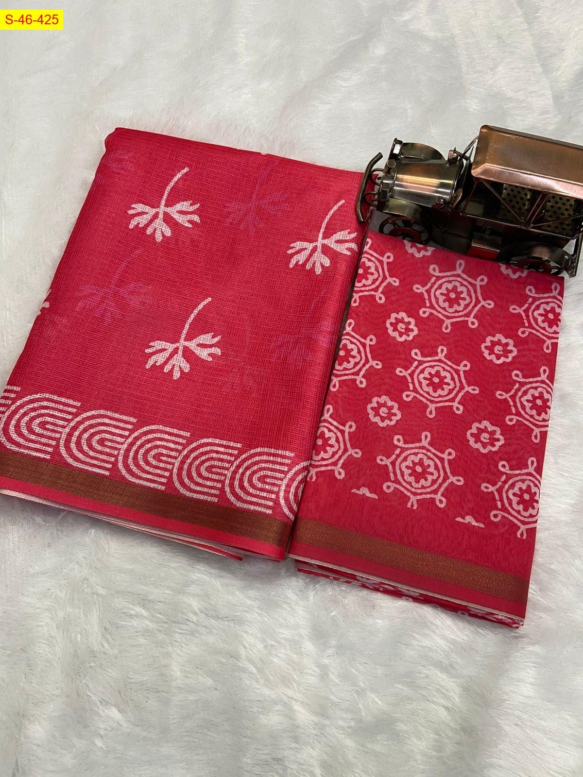 Pink Kota doriya saree 