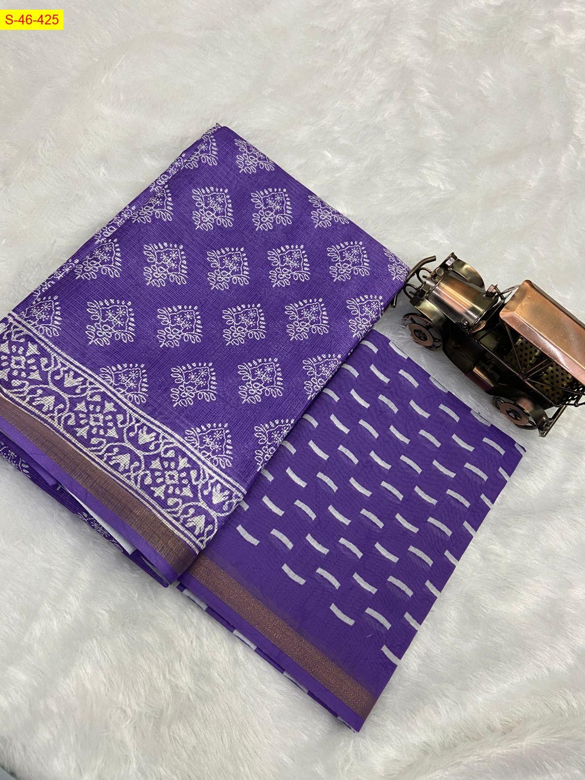 Violet Kota doriya saree 