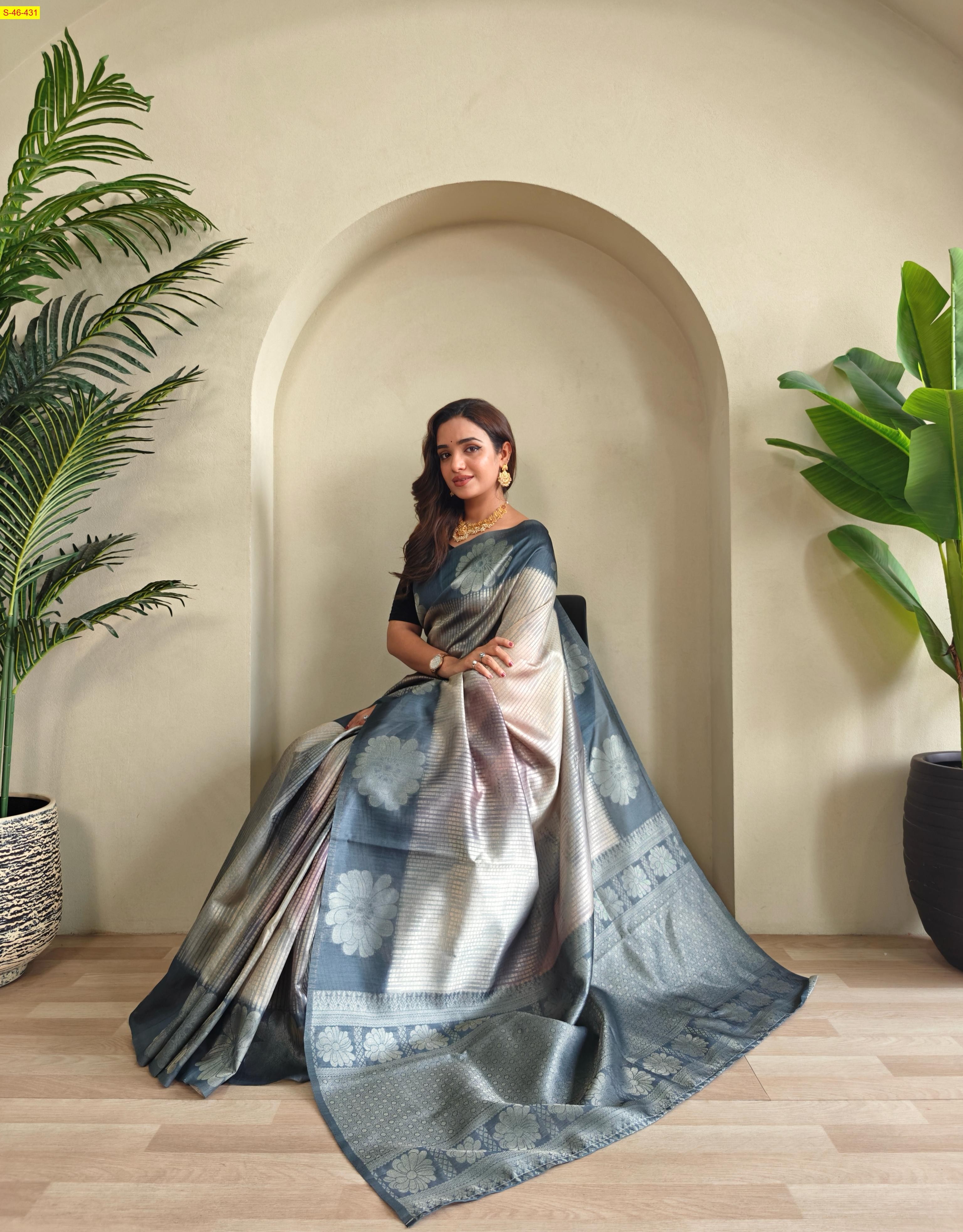 Gray Fancy kanjivuram silk sarees