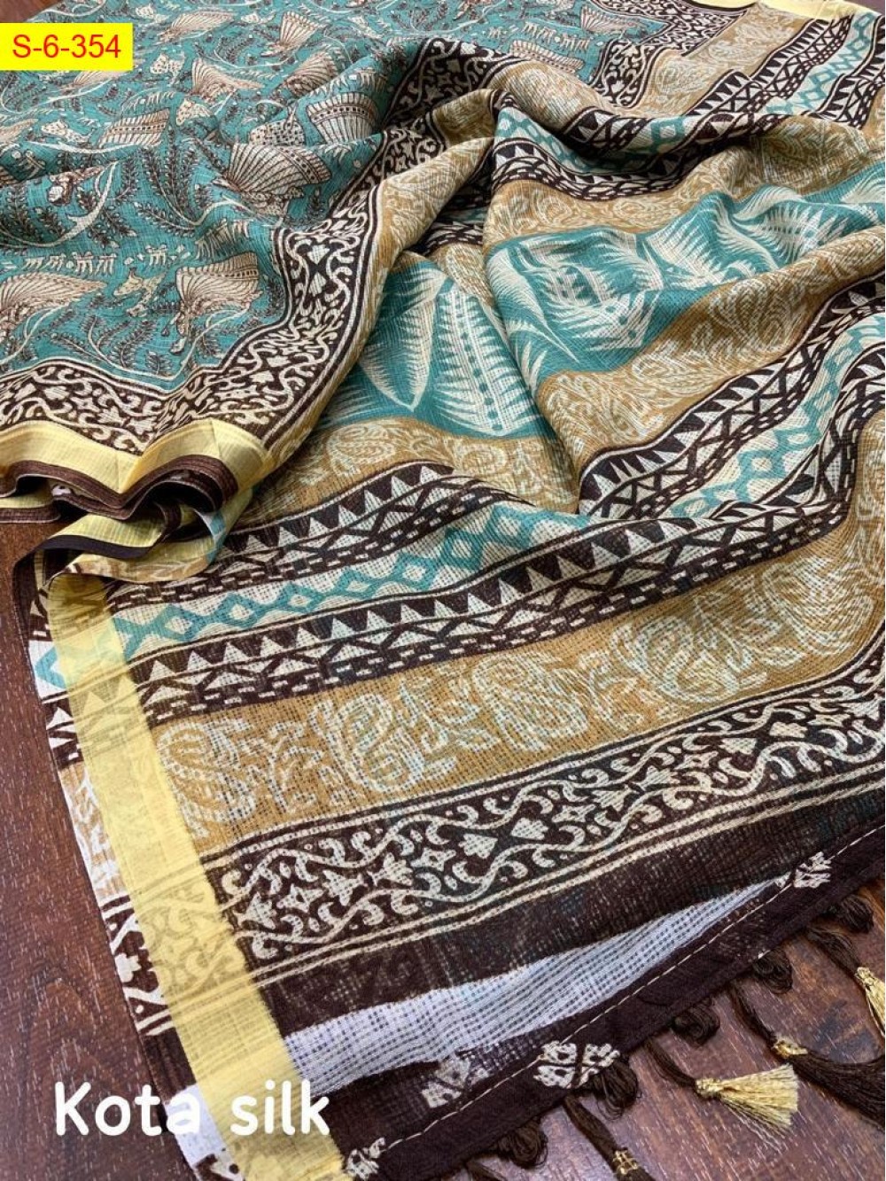 Kota silk printed sarees 