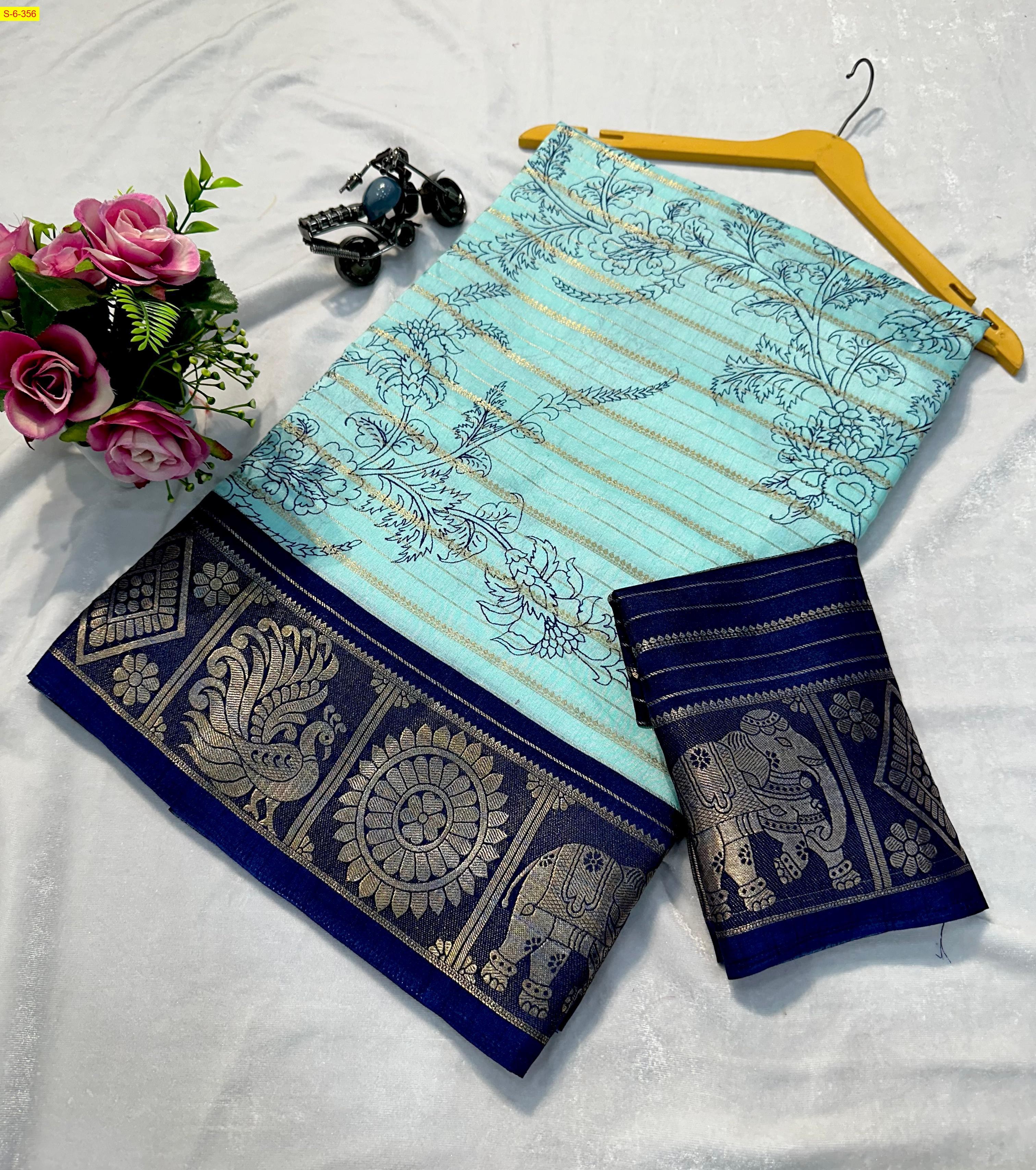 Light Blue Fancy velthari silk sarees 
