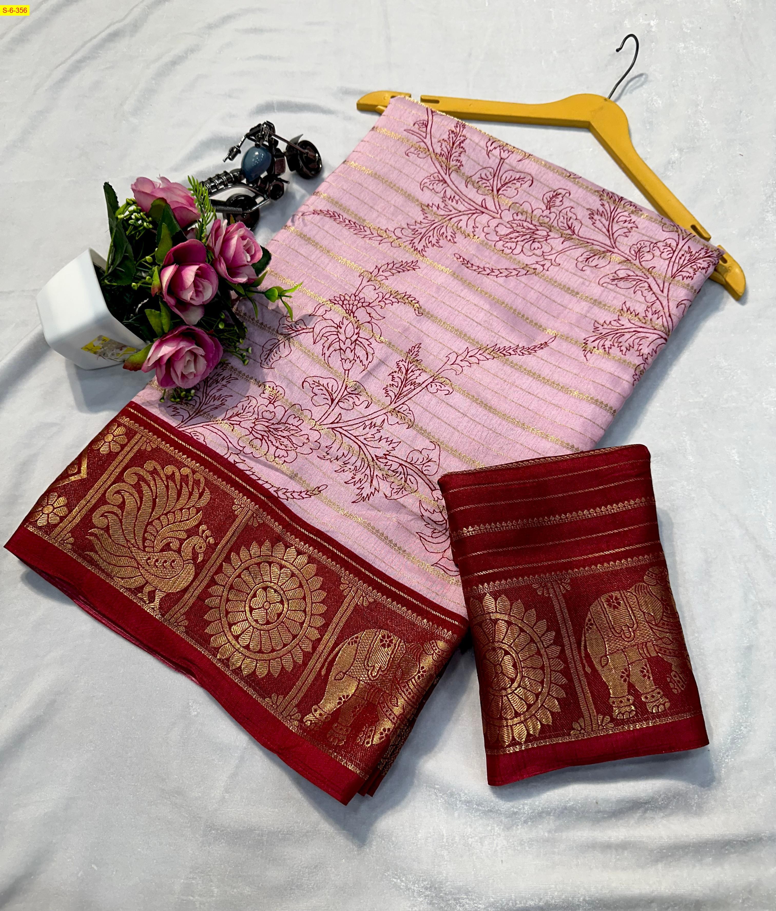 Pink Fancy velthari silk sarees 