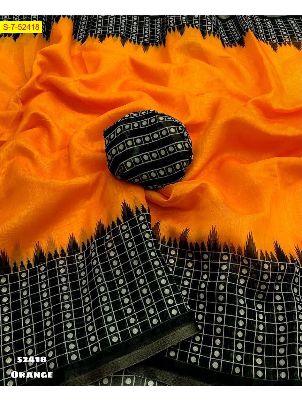 Fancy soft chanderi digital printed sarees 