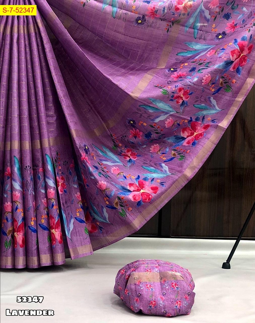 Lavender Dola silk mysore style weaving sarees