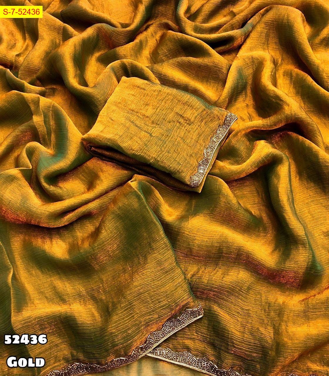 Gold Space silk sarees 