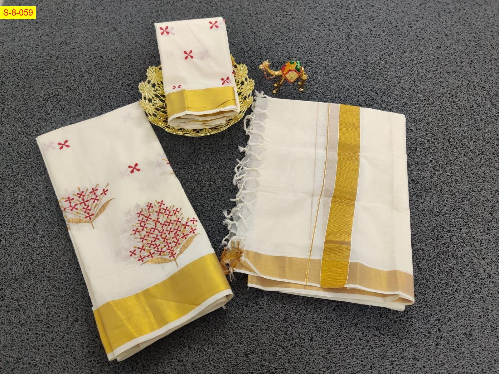 White Davani cotton unstiched material