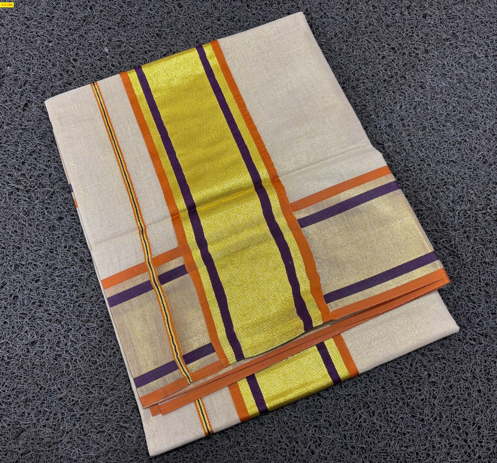 Orange Golden tissue sarees