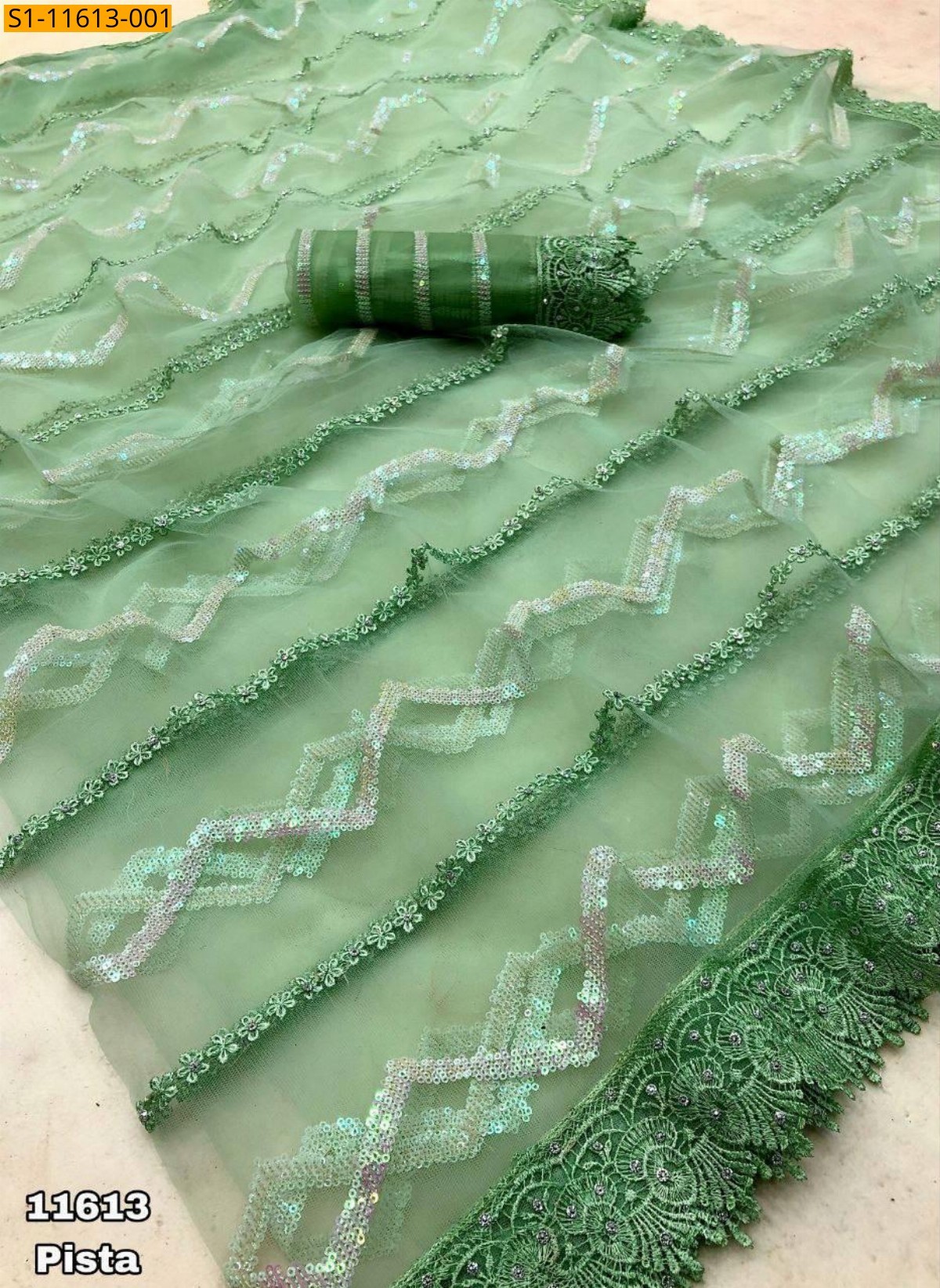 Pista Fancy sarees