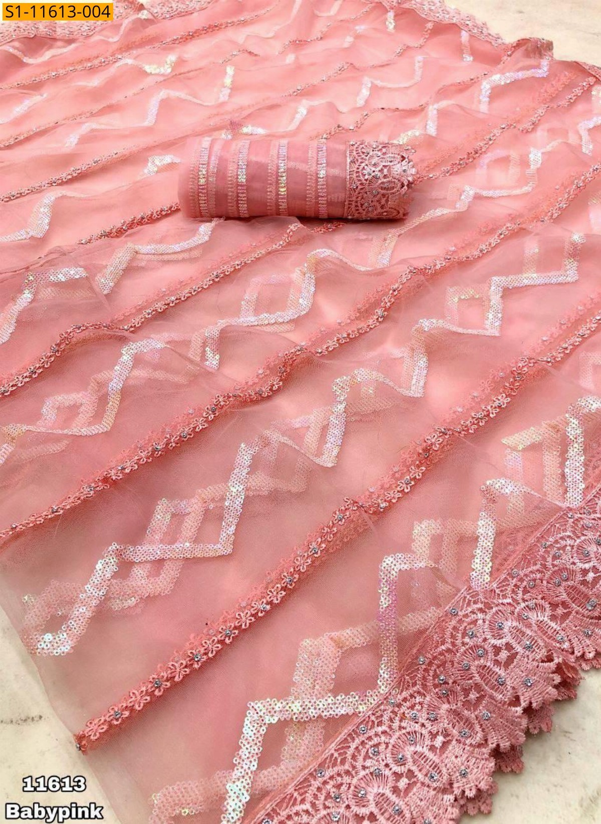 Baby Pink Fancy sarees