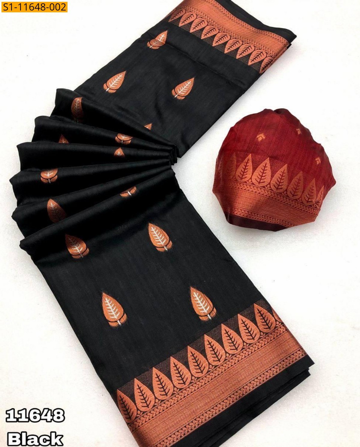 Black Fancy soft silk  saree 