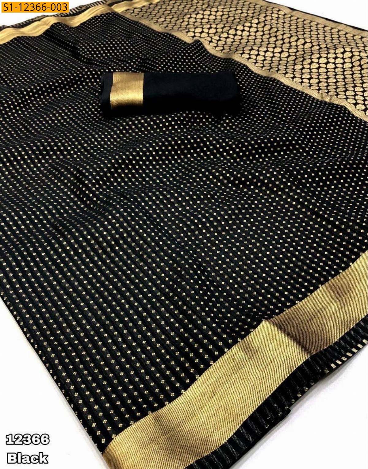 Black Fancy georgette saree 