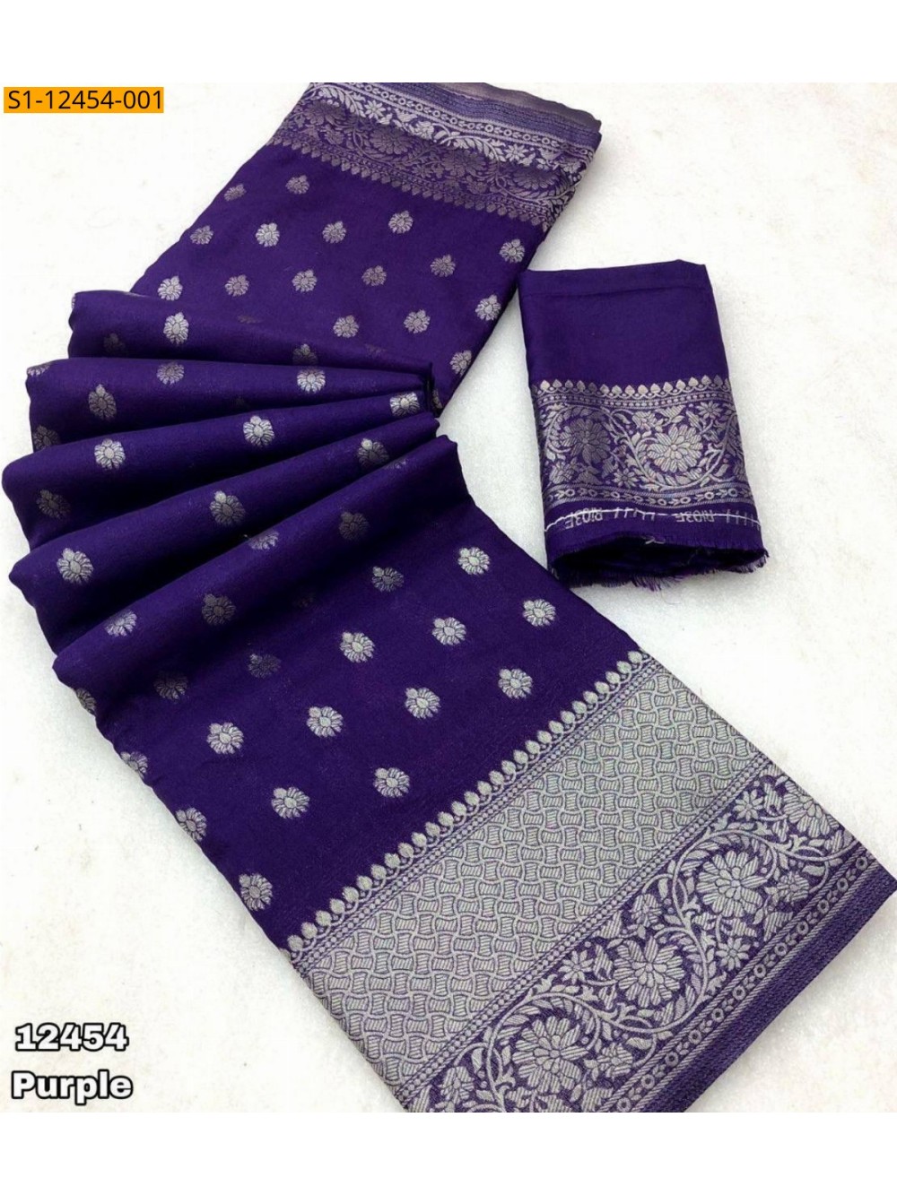 Purple Khadi Georgette Sarees Purple Khadi Georgette Sarees