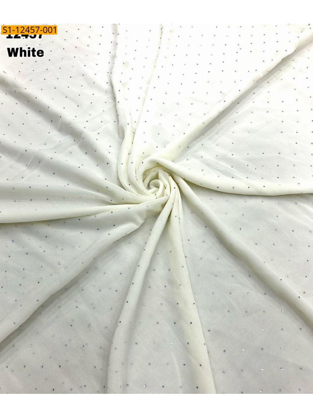 White Fancy chiffon Saree White Fancy chiffon Saree
