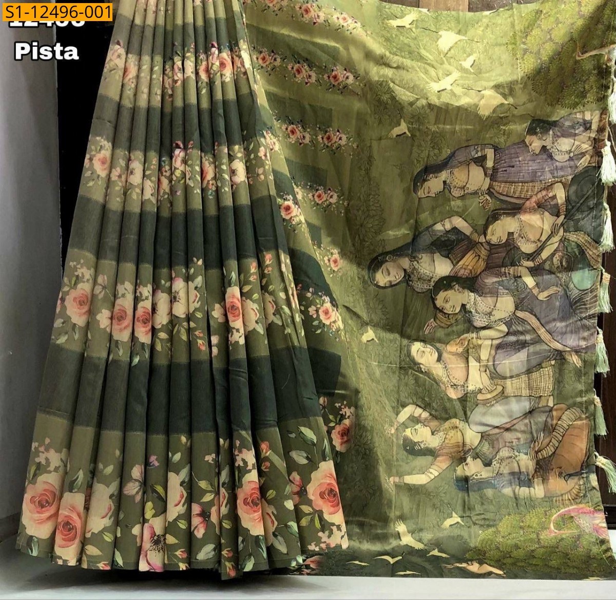 Pista Soft silk sarees