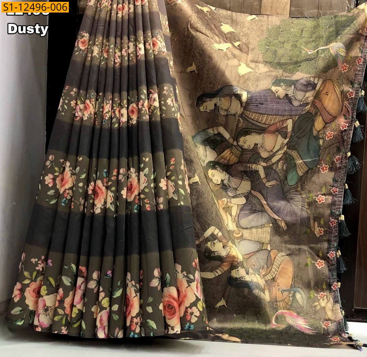 Dusty Soft silk sarees