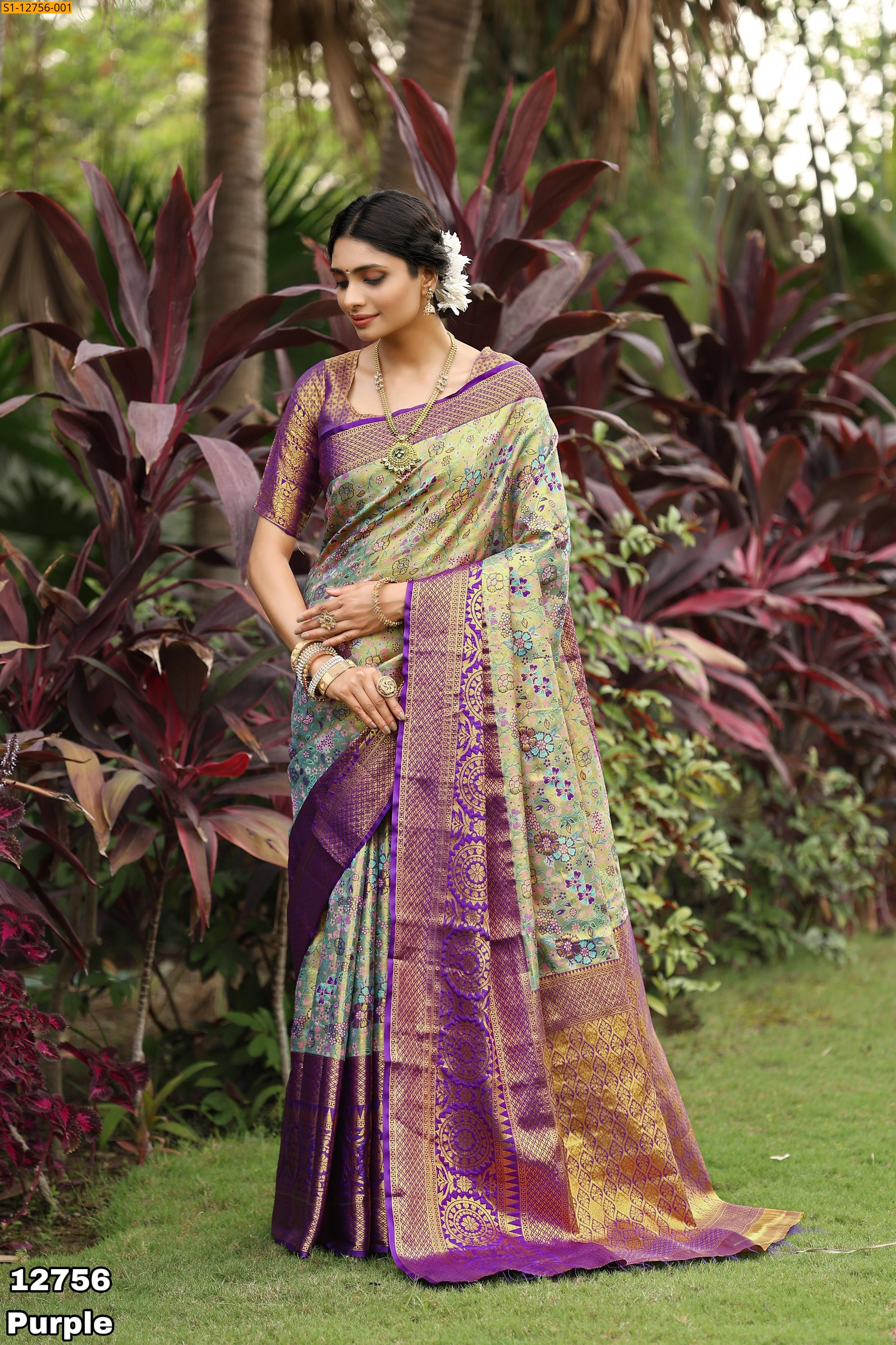 Multi  Pure kanchivaram silk sarees 