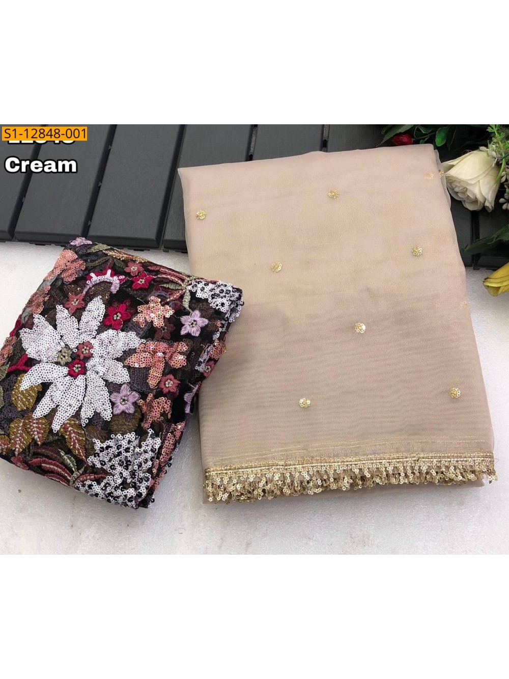 Cream Fancy Designer gold tissue silk saree Cream Fancy Designer gold tissue silk saree