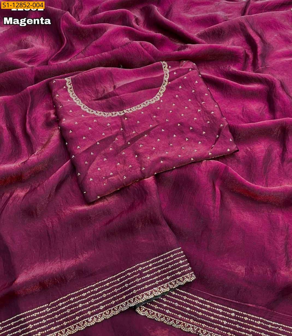 Magenta Space silk sarees