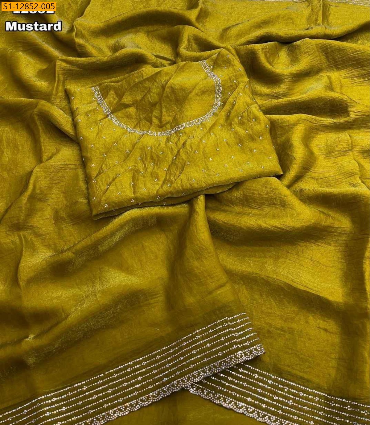 Mustard Space silk sarees