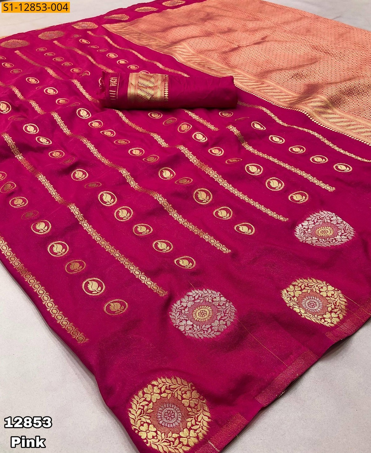 Pink Fancy khadi georgette saree