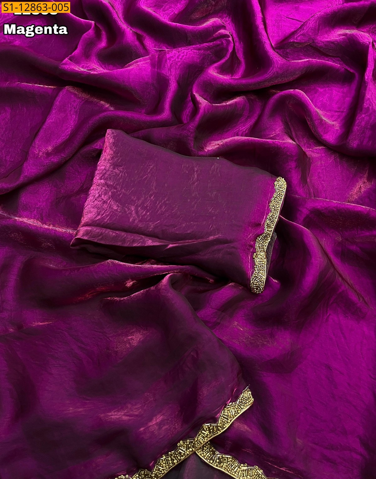Magenta Space silk sarees 