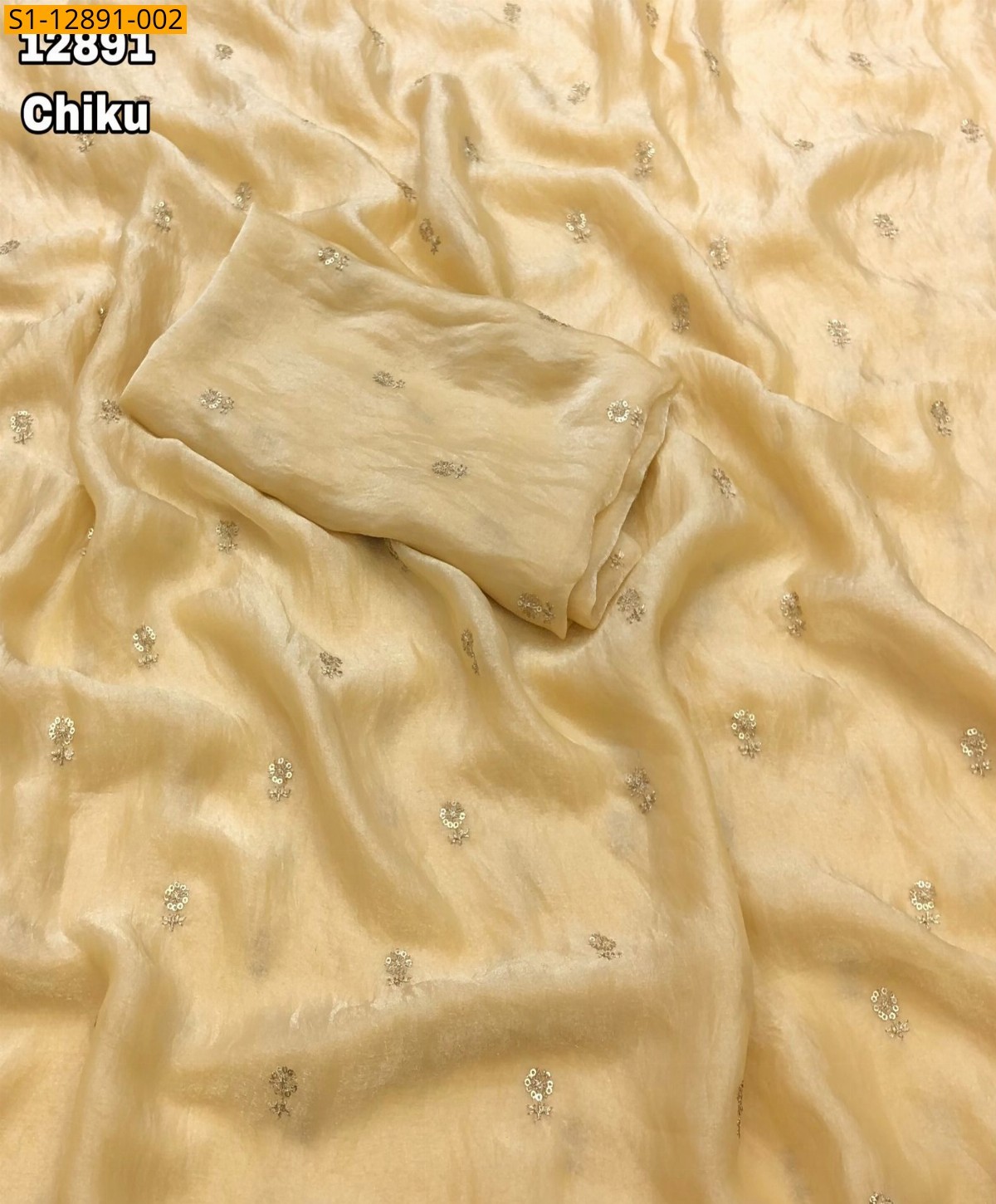Chiku Space silk satin saree 