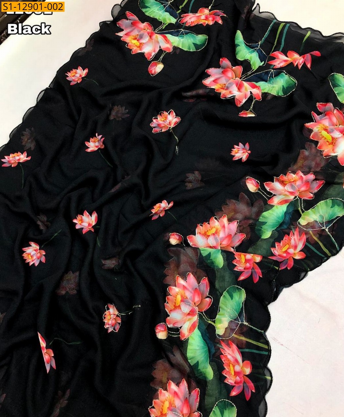Fancy chiffon digital print saree