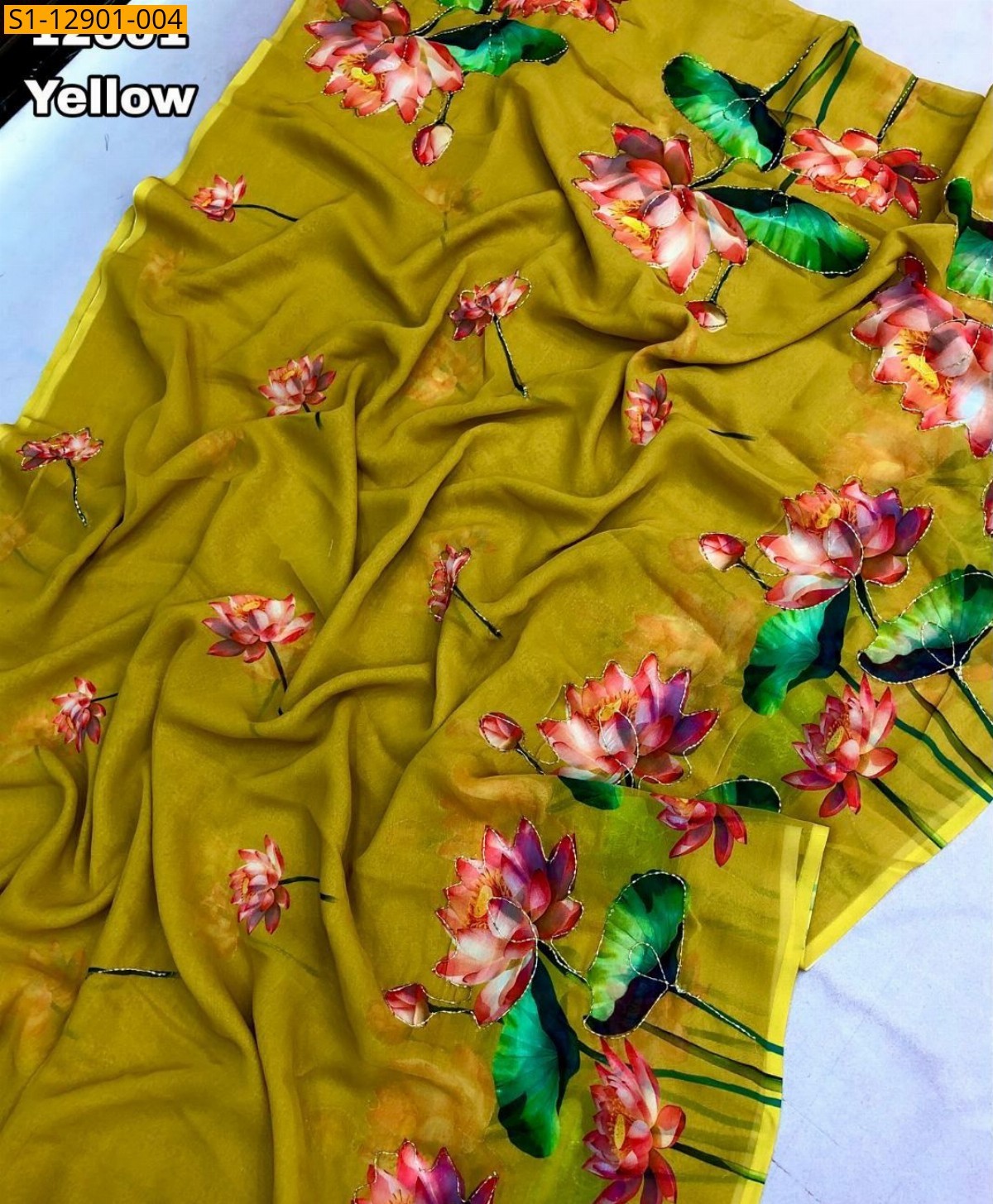 Fancy chiffon digital print saree