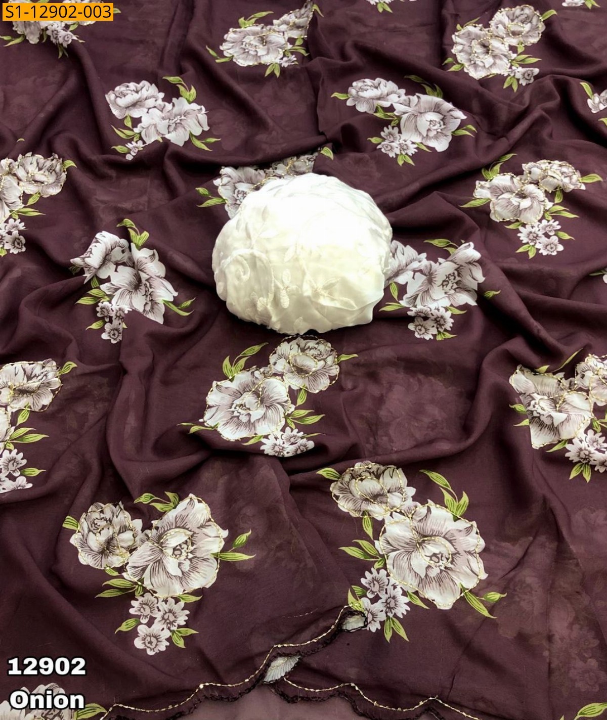 Onion Soft and smooth weightless chiffon sarees