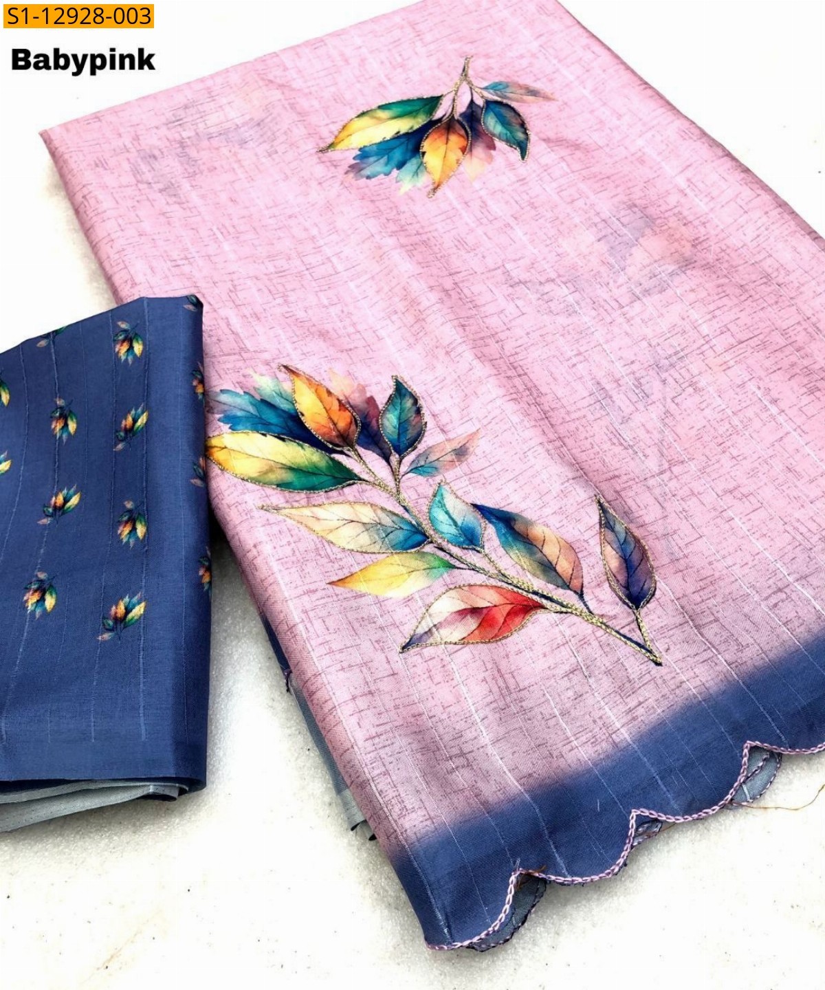Pink Fancy Tussar silk saree