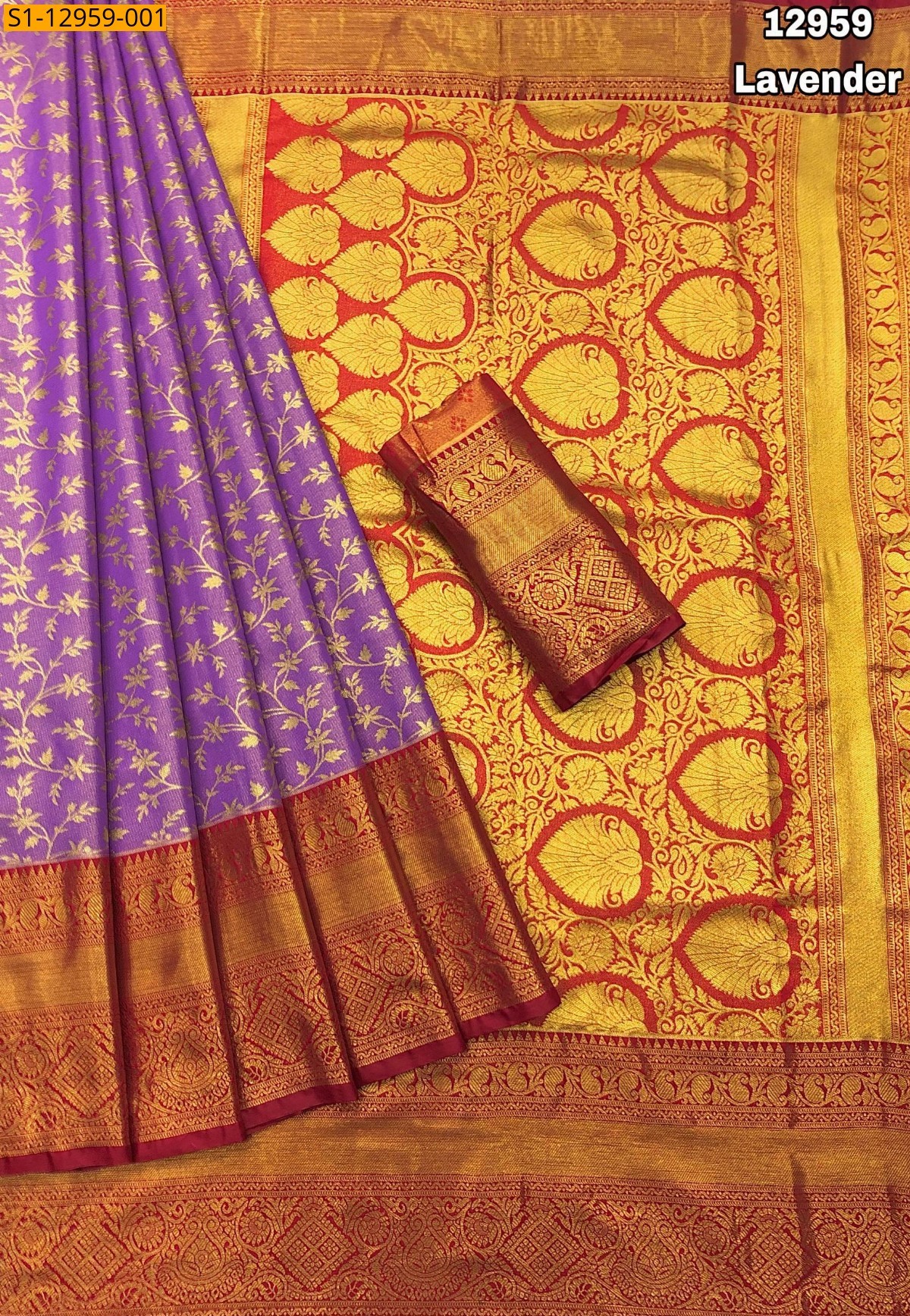Lavender Fancy  Kanjivaram pattu saree