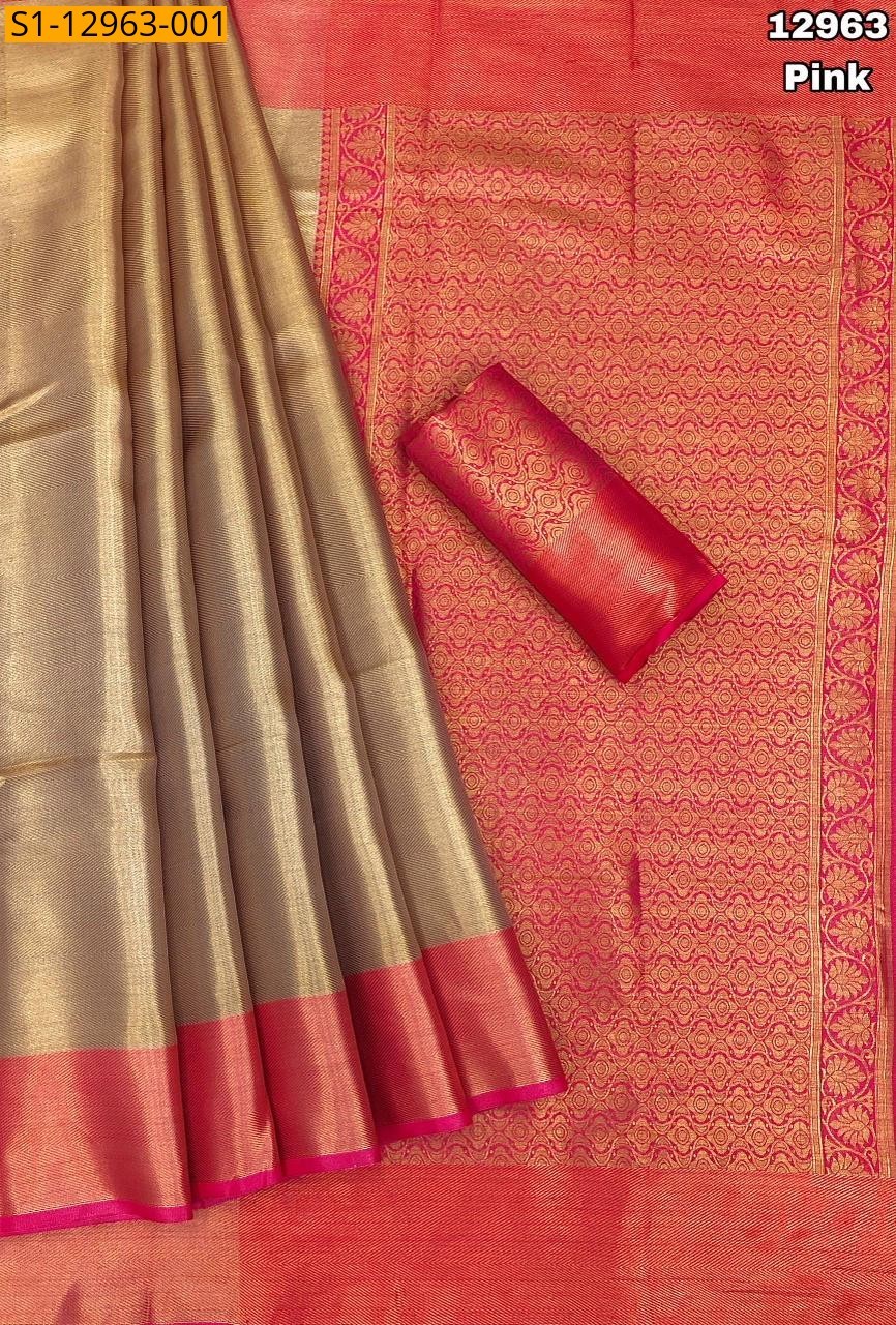 Gold Fancy Kanjivaram silk Saree